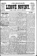 Lidové Noviny na začátku 20. století