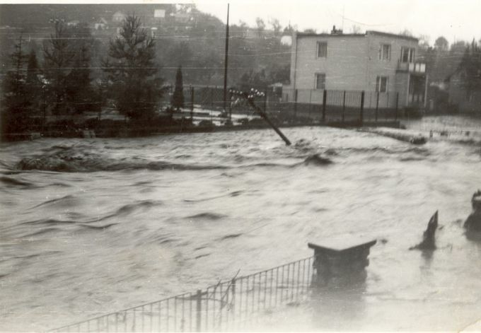 Povoděň na Besénku v r. 1986