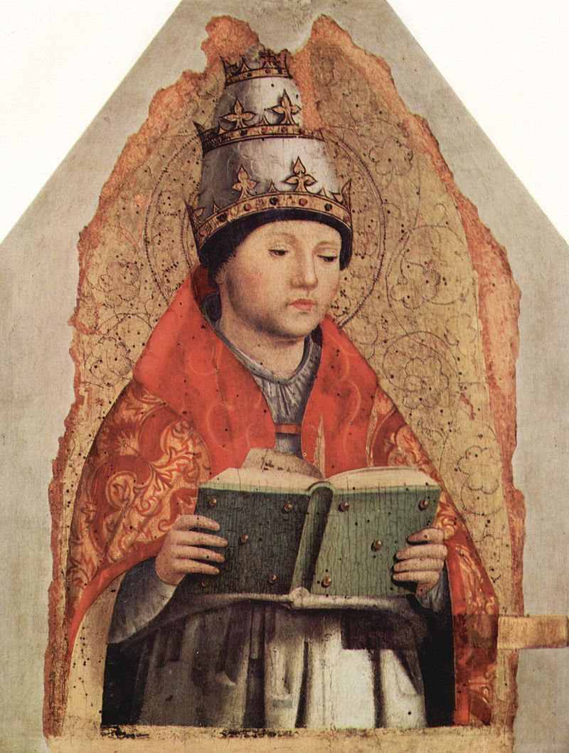 Papež Řehoř Veliký I. - autor Antonello da Messina