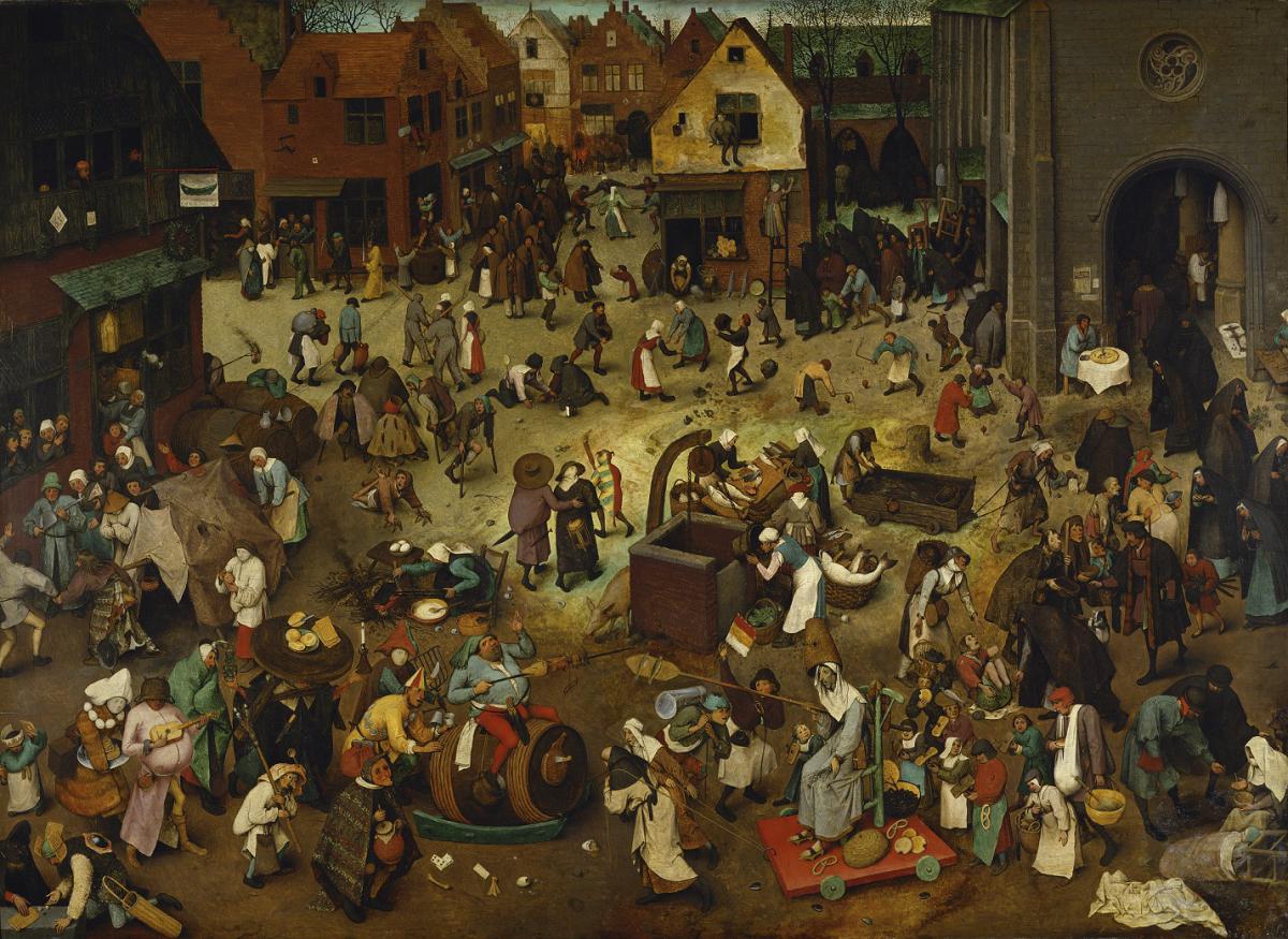 Souboj Masopusta s Postem, autor Pieter Bruegel st. 