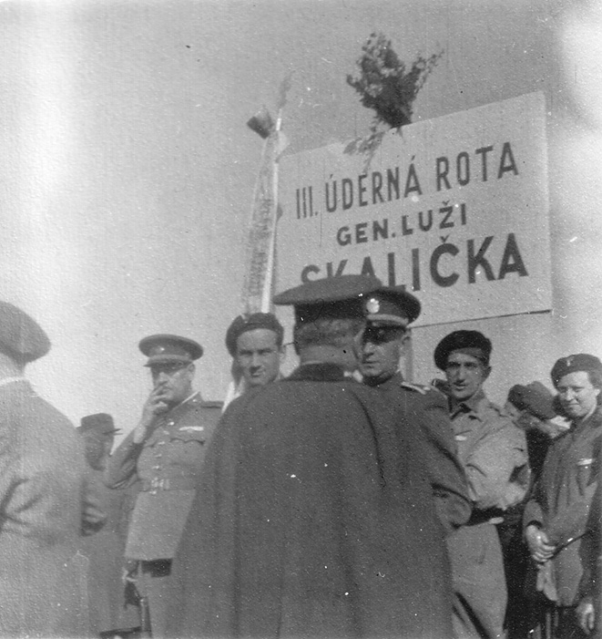 III. úderná rota generála Luži ve Skaličce září 1945