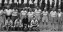 Bývalí tišnovští fotbalisté při oslavách 700 let města Tišnova v roce 1959